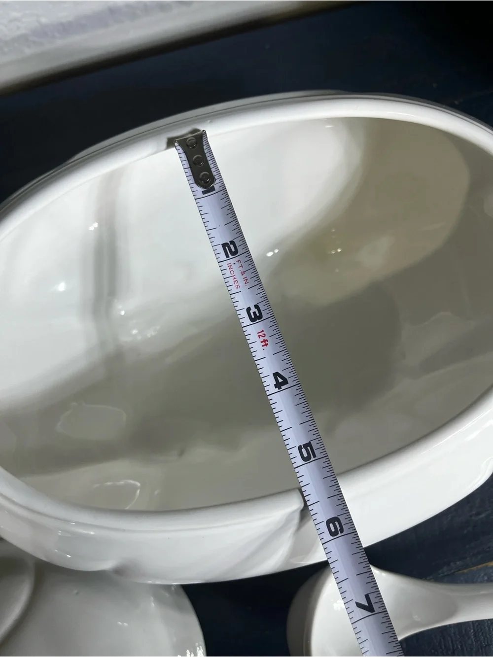 Classic White Porcelain Covered Soup Tureen with Ladle Loucartes, Portugal